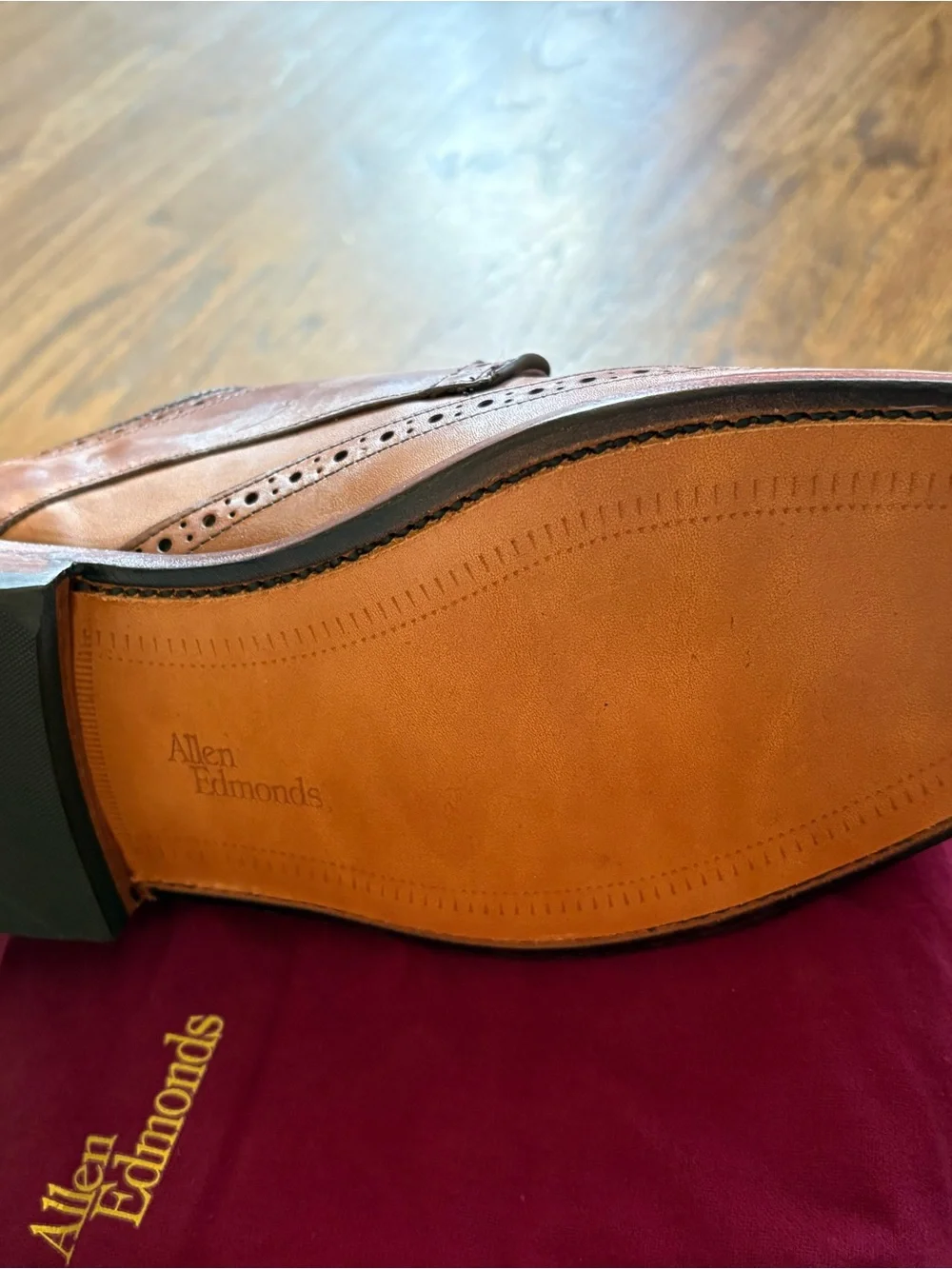 Allen Edmonds Brown Wingtip Derby Shoes